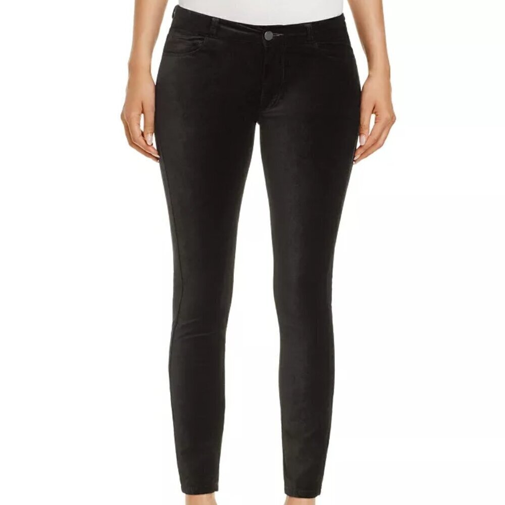 Paige Womens Stretch Mid Rise Ankle Verdugo Pockets Denim Jeans Black Size 24